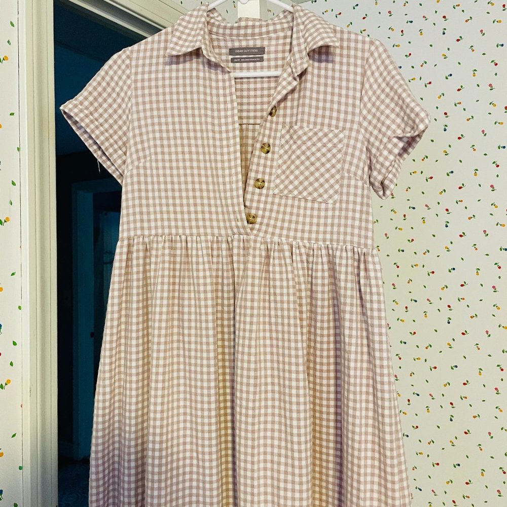Urban Outfitters Gingham Babydoll Dress